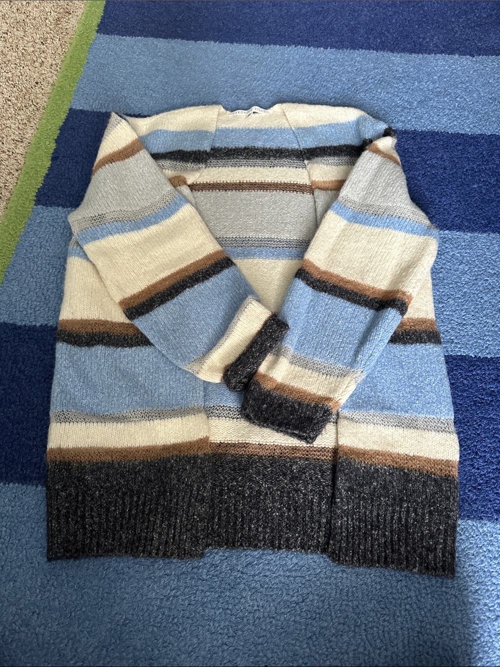 Veronica Beard Striped Knit Cardigan in XS
